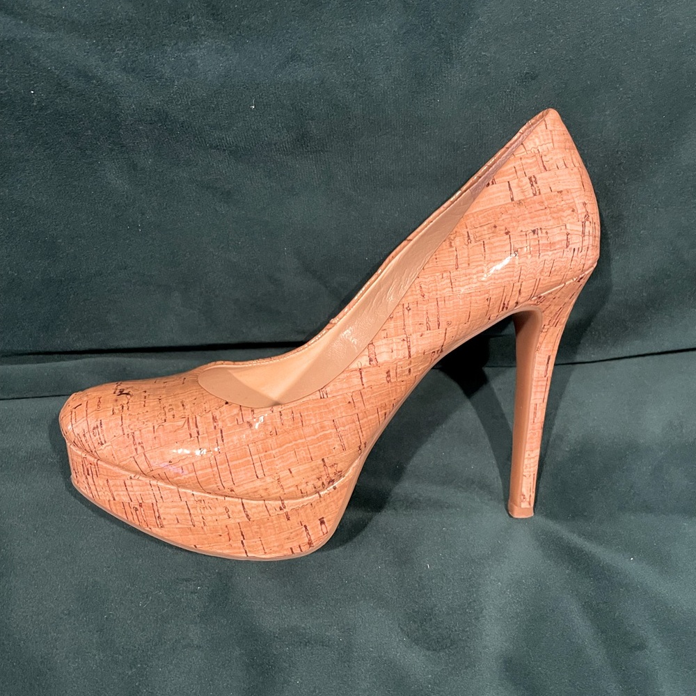 Gianni Bini Patent Platform Cork Heel
